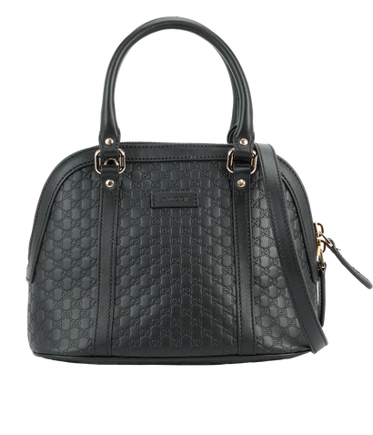 Microguccisima Dome Bag, &pound;595, Handbags, Black, Leather, Front view
